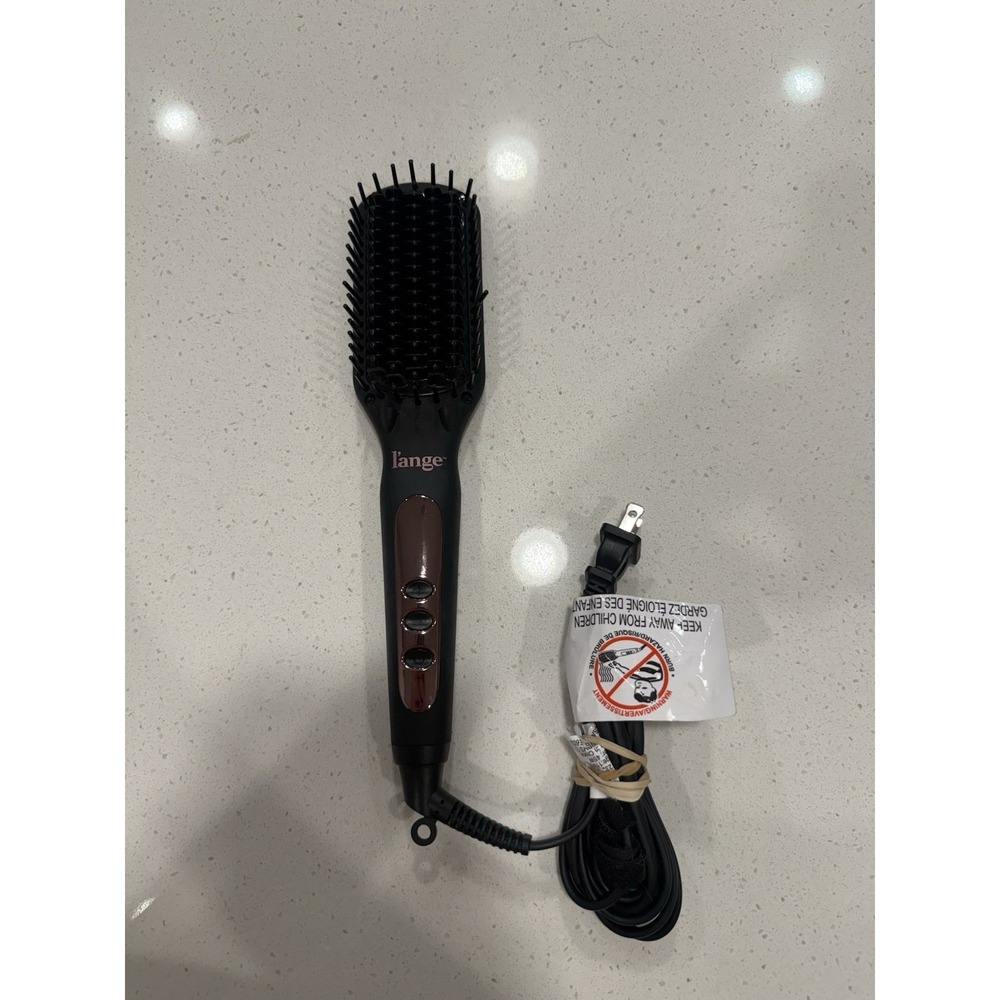 Lange Le Vite Hair Brush Straightener Black Pink Ht018y